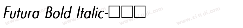 Futura Bold Italic字体转换